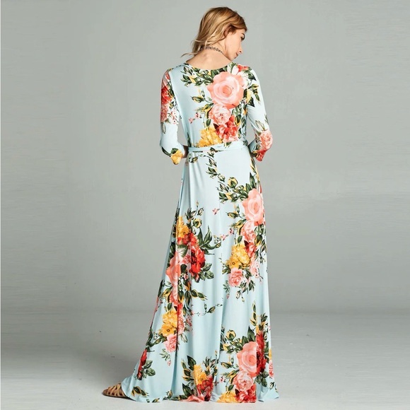Love Kuza Dresses & Skirts - Love Kuza Floral Long Sleeve Maxi Dress